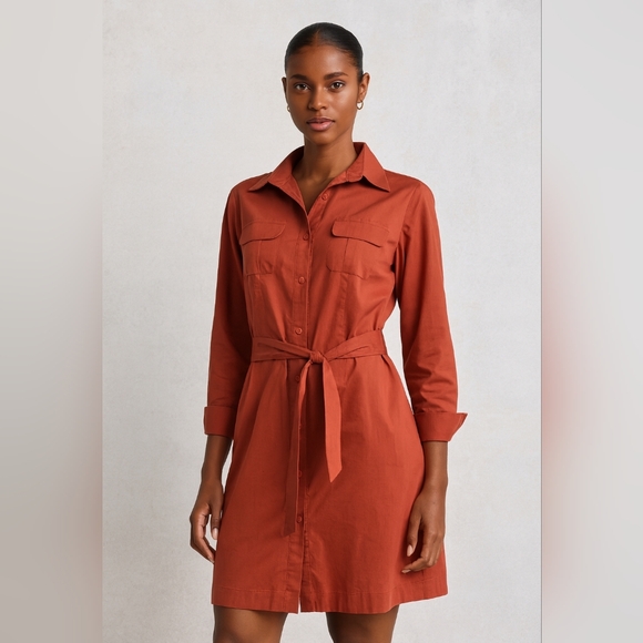 Banana Republic Coral Shirtdress - Picture 9 of 9